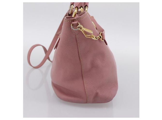 Miu Miu Hand Bag Leather 2way Pink Gold - vista 3