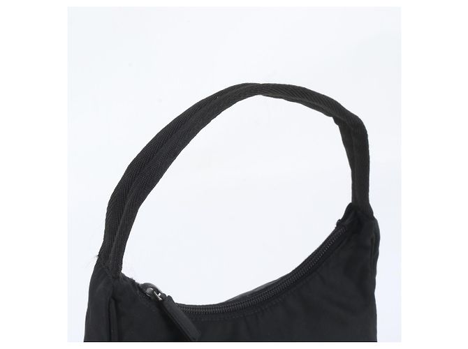 Prada Tessuto Nylon Triangle Logo Handbag Black - view 2