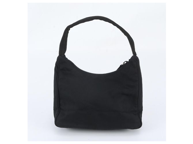 Prada Tessuto Nylon Triangle Logo Handbag Black - view 3