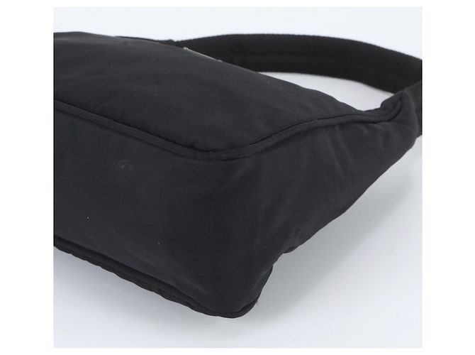 Prada Tessuto Nylon Triangle Logo Handbag Black - view 4