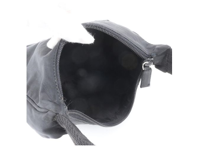 Prada Tessuto Nylon Triangle Logo Handbag Black - view 7
