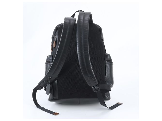 Coach Terrain Trek Perforated Leather Backpack Shoulder Bag Black - view 3