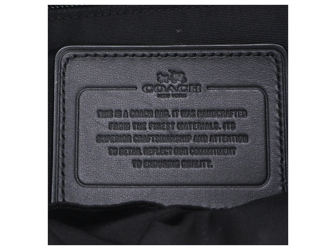 Coach Terrain Trek Perforated Leather Backpack Shoulder Bag Black - view 8