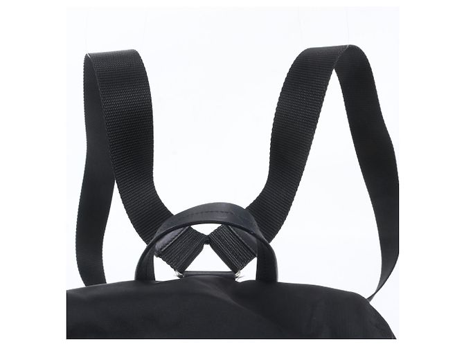 Prada Tessuto Nylon Rucksack mit Leder-Dreieckslogo Schwarz - Ansicht 2