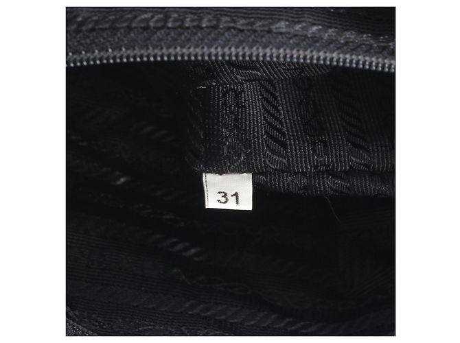 Prada Tessuto Nylon Rucksack mit Leder-Dreieckslogo Schwarz - Ansicht 9