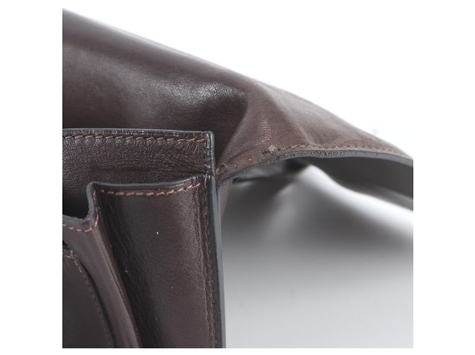 Hermès Hermes Dogon GM Leather Bi-fold Wallet Brown - view 8