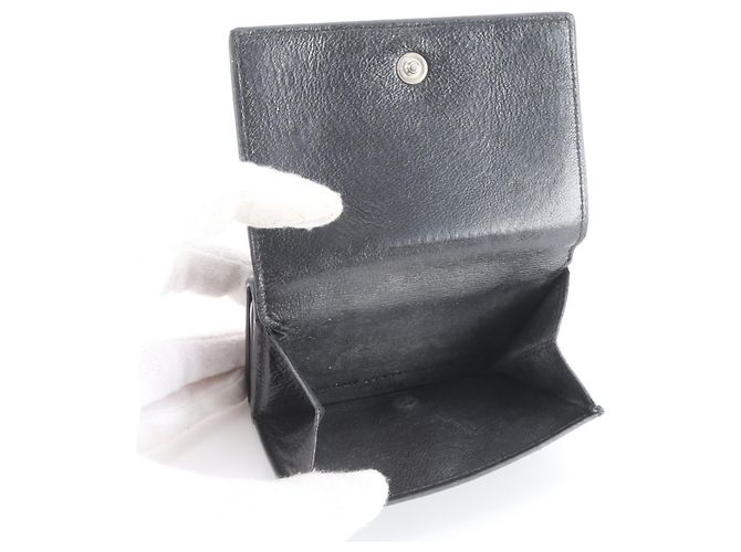Everyday Balenciaga Leder Tri-fold Geldbörse Schwarz - Ansicht 6