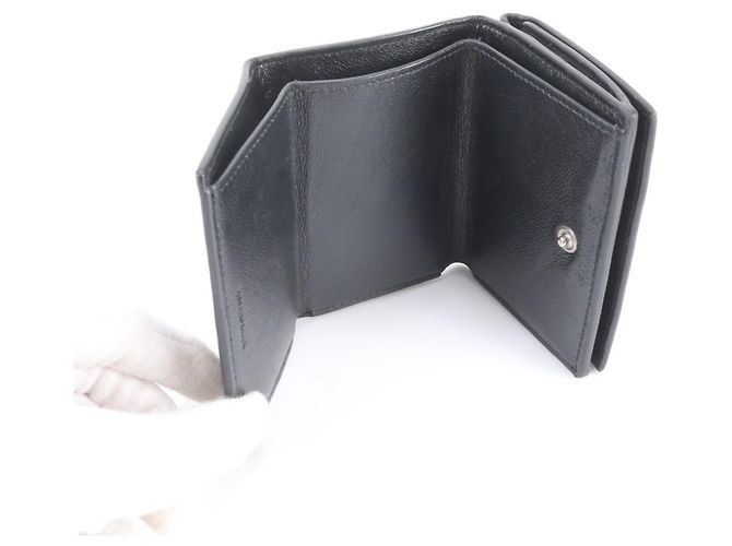 Everyday Balenciaga Leder Tri-fold Geldbörse Schwarz - Ansicht 7