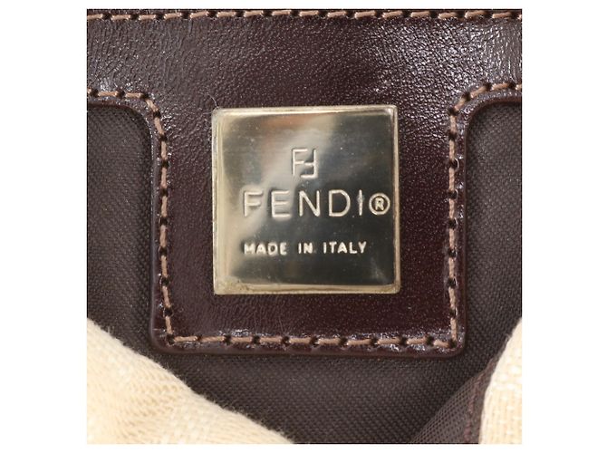 Borsa a tracolla Fendi Zucca Mamma Bucket Baguette Marrone Crudo - vista 10
