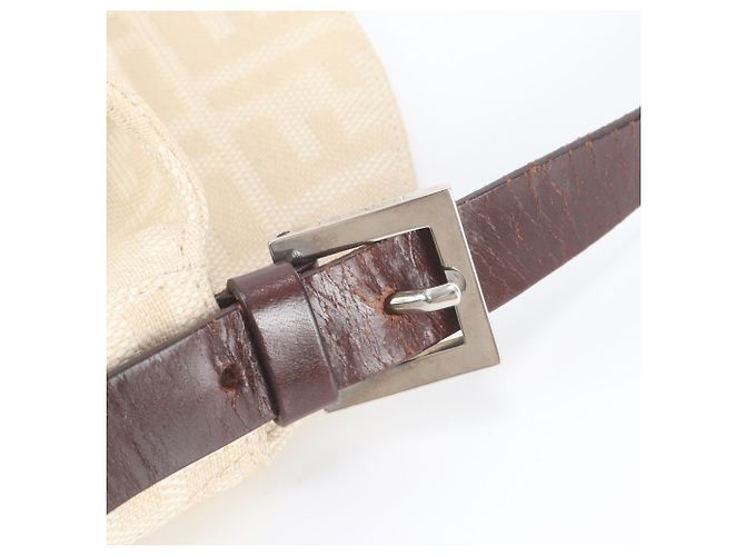 Borsa a tracolla Fendi Zucca Mamma Bucket Baguette Marrone Crudo - vista 9