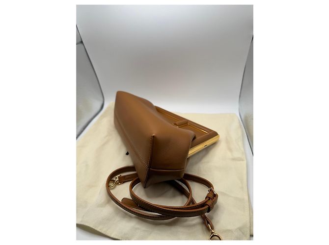 Borsa Fendi Peekaboo in pelle marrone - vista 5