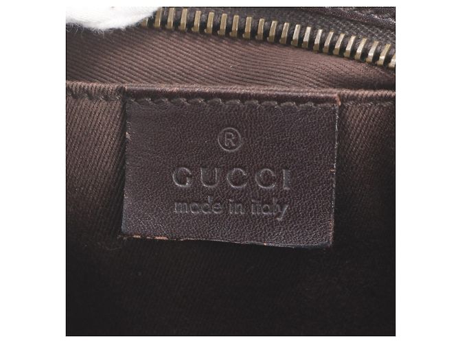 Borsa a tracolla Gucci in tela GG e pelle Marrone - vista 8