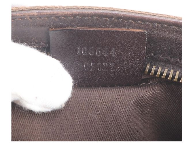 Borsa a tracolla Gucci in tela GG e pelle Marrone - vista 9