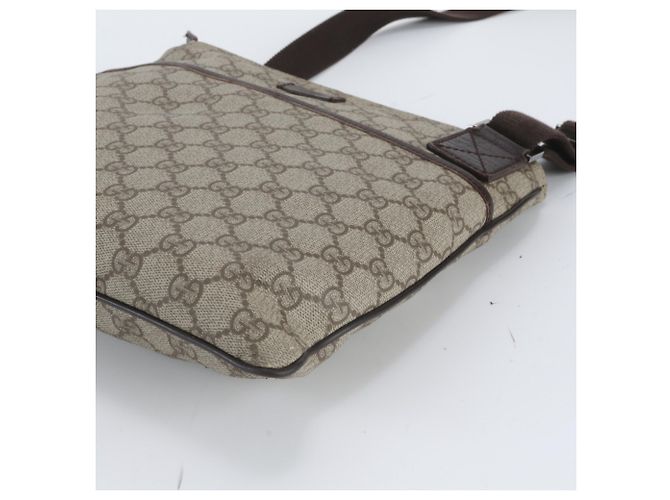 Borsa a tracolla Gucci GG Supreme in pelle Beige - vista 4