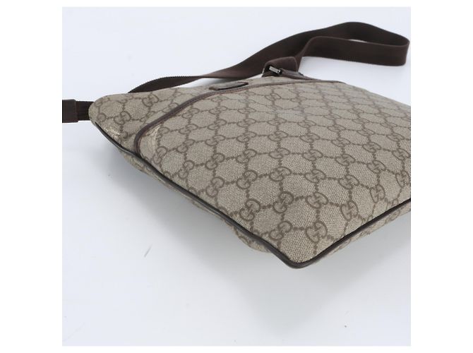 Borsa a tracolla Gucci GG Supreme in pelle Beige - vista 6