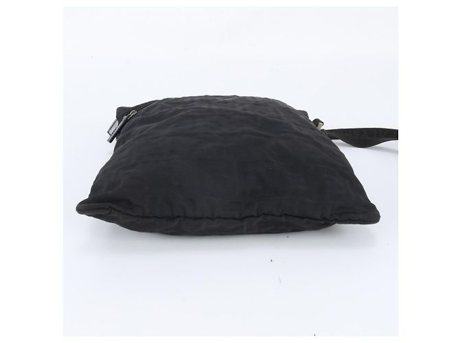 Borsa a tracolla Fendi Zucca 26715 in pelle e nylon nero - vista 5