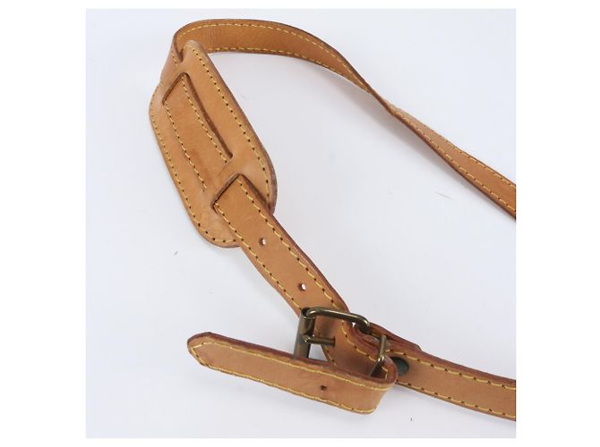 Tracolla in pelle naturale Louis Vuitton Marrone - vista 3