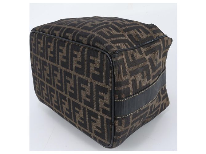 Borsa a mano Fendi Zucca Mini Pouch Beige Blu navy - vista 4