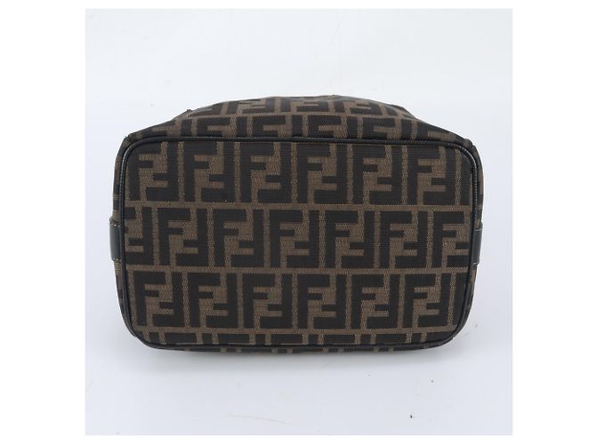 Borsa a mano Fendi Zucca Mini Pouch Beige Blu navy - vista 5