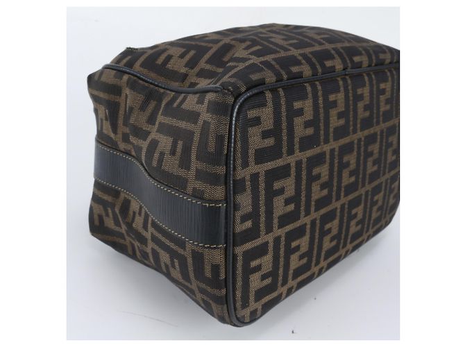 Borsa a mano Fendi Zucca Mini Pouch Beige Blu navy - vista 6