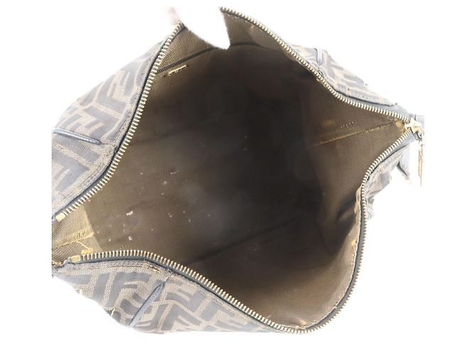 Borsa a mano Fendi Zucca Mini Pouch Beige Blu navy - vista 7