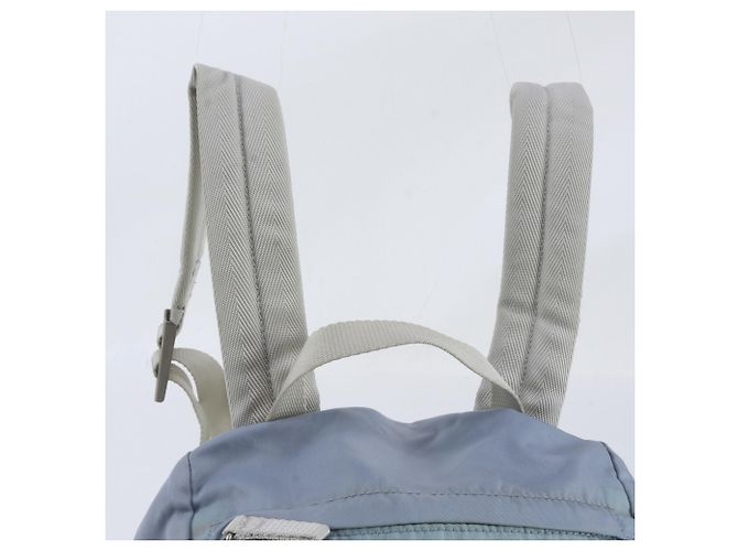 Mochila y bolso de hombro Prada de nylon Tessuto con logotipo triangular Azul - vista 2