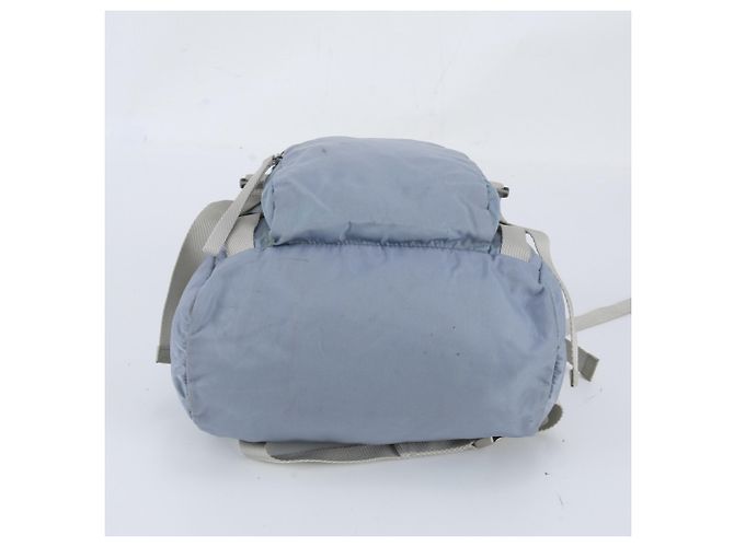 Mochila y bolso de hombro Prada de nylon Tessuto con logotipo triangular Azul - vista 5
