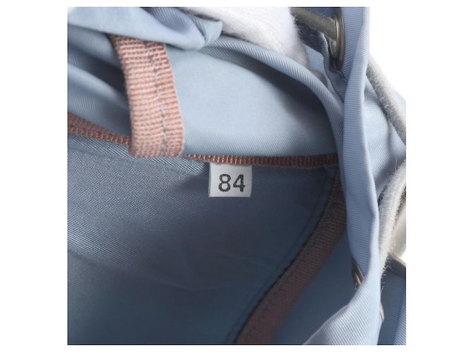 Mochila y bolso de hombro Prada de nylon Tessuto con logotipo triangular Azul - vista 9
