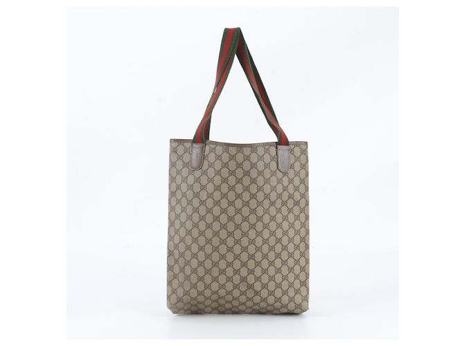 Gucci GG Supreme Sherry Line Ledertote Braun - Ansicht 3