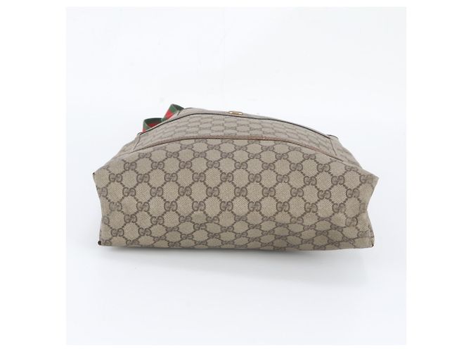 Gucci GG Supreme Sherry Line Ledertote Braun - Ansicht 6