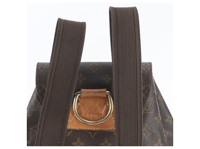 Louis Vuitton Monogram Montsouris GM Leder-Rucksack Braun - Ansicht 3