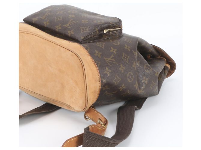 Louis Vuitton Monogram Montsouris GM Leder-Rucksack Braun - Ansicht 4