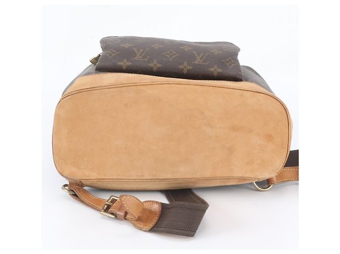 Louis Vuitton Monogram Montsouris GM Leder-Rucksack Braun - Ansicht 6
