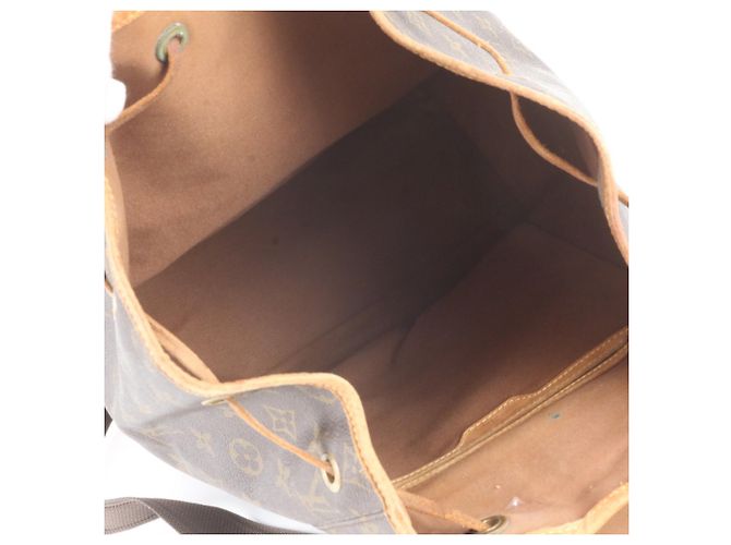 Louis Vuitton Monogram Montsouris GM Leder-Rucksack Braun - Ansicht 7