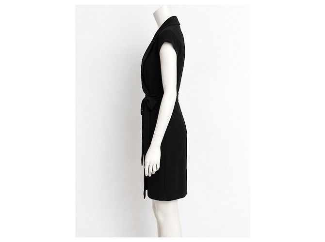 Diane von Furstenberg Wickelkleid schwarze Wolle - Ansicht 3