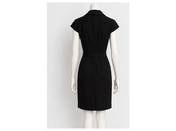 Diane von Furstenberg Wickelkleid schwarze Wolle - Ansicht 4