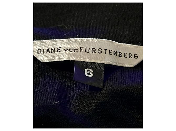 Diane von Furstenberg Wickelkleid schwarze Wolle - Ansicht 5