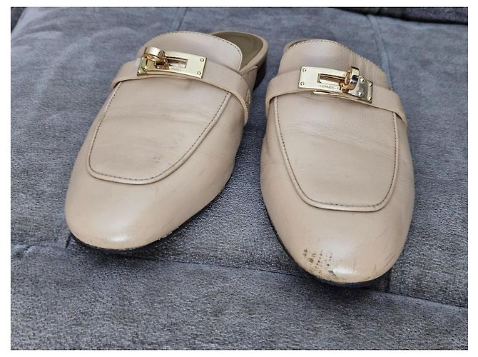 Hermès Beige Leather Mules - view 4