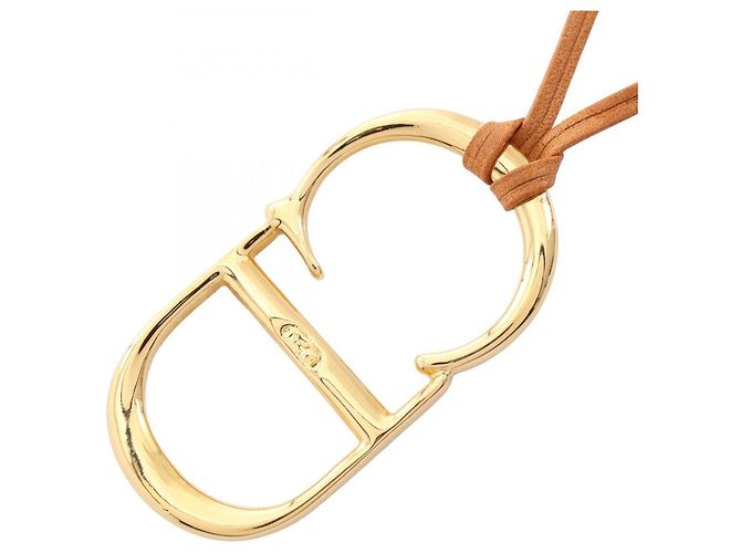 Christian Dior Dior CD Logo Halskette Braun Golden - Ansicht 2
