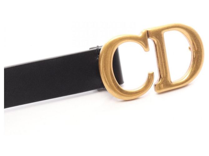 Christian Dior Damen-Gürtel mit CD-Logo-Schnalle Schwarz - Ansicht 2