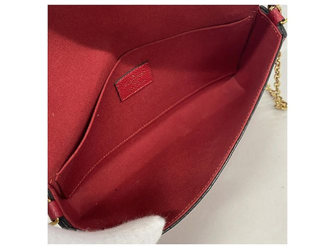 Pochette Félicie Louis Vuitton Monogram Empreinte Pochette Felicie Rosso - vista 4