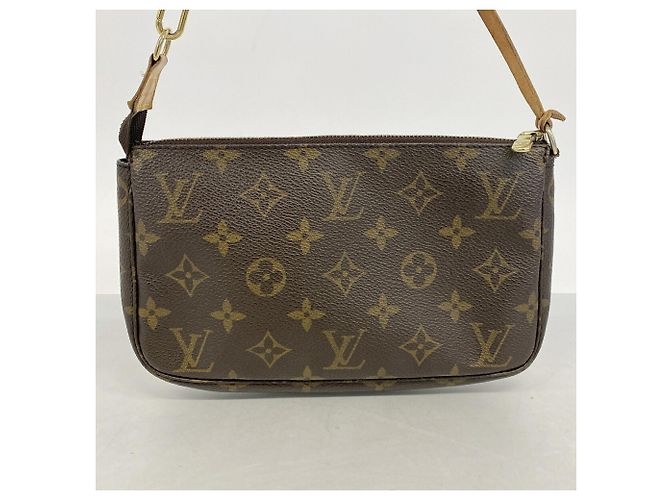 Borsa Louis Vuitton Monogram Pochette Accessoires Marrone - vista 9