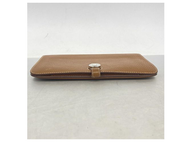Hermès Cartera larga Hermes Dogon GM en piel Togo Gold Dorado - vista 2