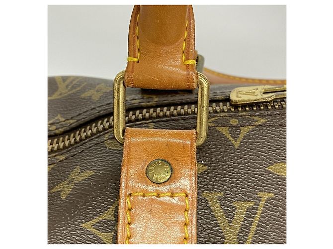 Sac Louis Vuitton Boston Monogram Keepall 50 Marron - vue 10