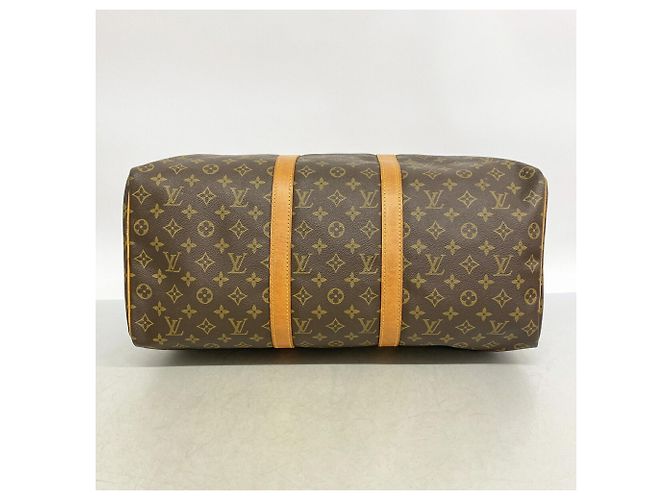 Sac Louis Vuitton Boston Monogram Keepall 50 Marron - vue 3