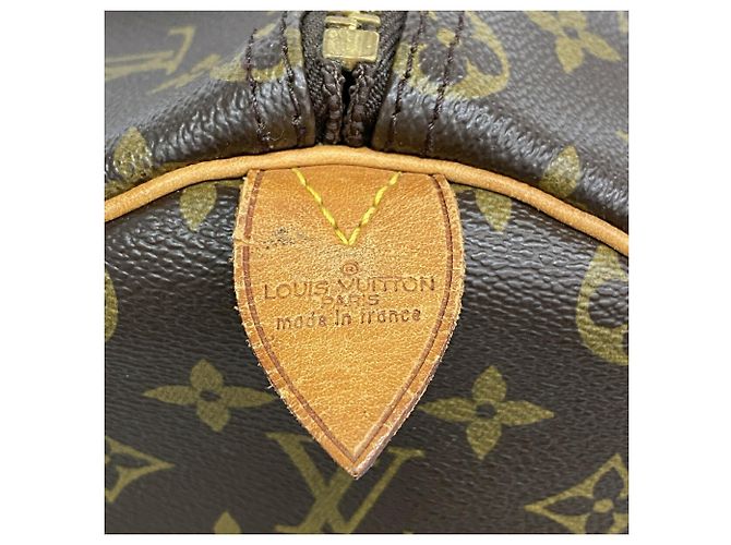 Sac Louis Vuitton Boston Monogram Keepall 50 Marron - vue 5