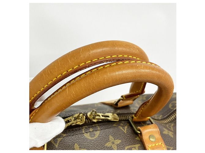 Sac Louis Vuitton Boston Monogram Keepall 50 Marron - vue 6