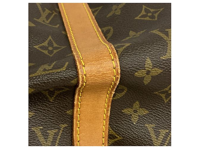 Sac Louis Vuitton Boston Monogram Keepall 50 Marron - vue 8