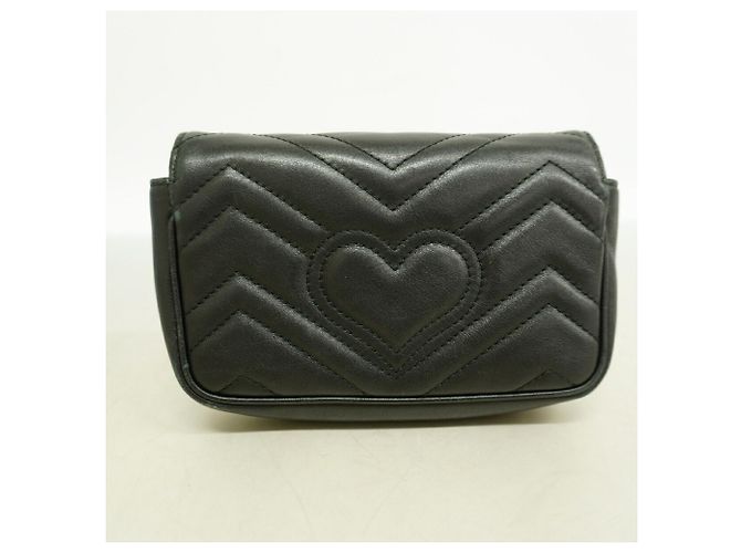 Borsa a tracolla Gucci GG Marmont Black Nero - vista 10