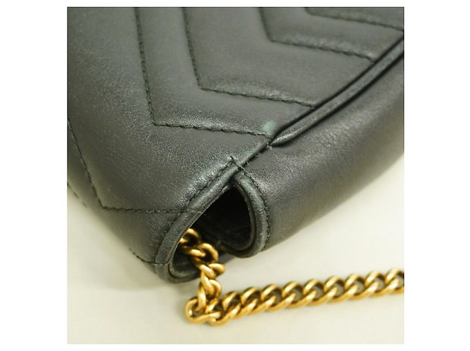 Borsa a tracolla Gucci GG Marmont Black Nero - vista 6